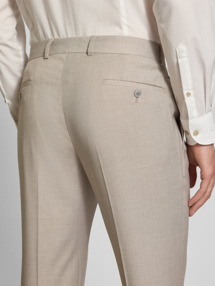 HECHTER PARIS Regular Fit Anzughose mit Paspeltaschen Modell 'X-Tension' Taupe 3