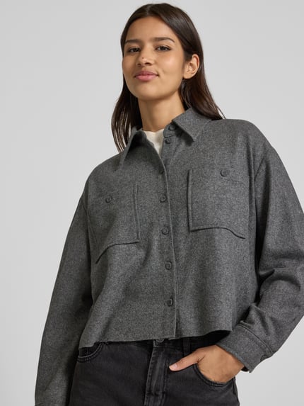 Luisa Cerano Blazer aus Woll-Mix Mittelgrau Melange 3