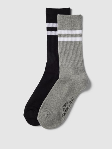 s.Oliver RED LABEL Socken mit Kontraststreifen im 2er-Pack Black 1