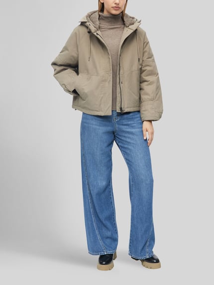 s.Oliver RED LABEL Teddyjacke mit Kapuze Taupe 1