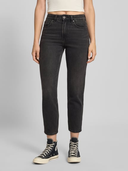 ONLY Straight Fit Jeans aus Baumwoll-Mix Modell 'EMILY' Black 4