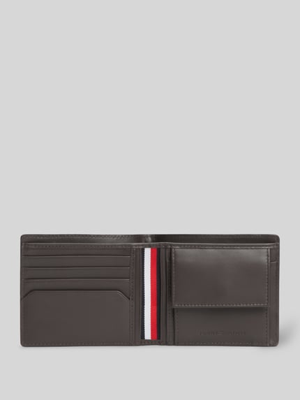 Tommy Hilfiger Portemonnaie aus echtem Leder Dunkelbraun 2