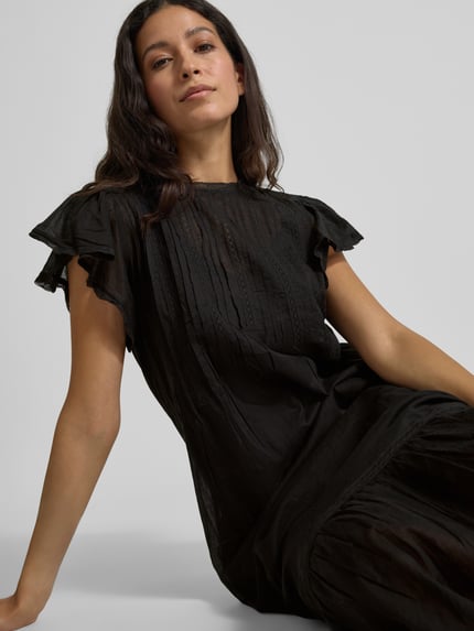 Scotch & Soda Maxikleid mit Rundhalsausschnitt Black 3