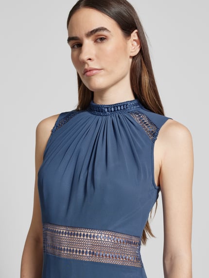 VM by Vera Mont Abendkleid mit Stehkragen Hellblau 3