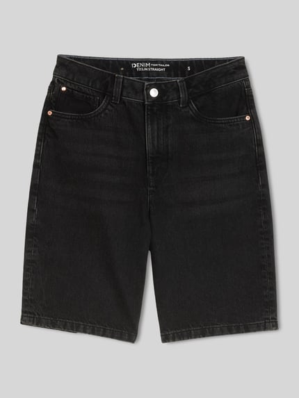 Tom Tailor Denim Regular Fit Bermuda aus reiner Baumwolle Black 2