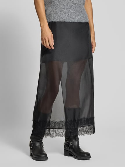 Topshop Maxirock mit Spitze Modell 'DENA' Black 4