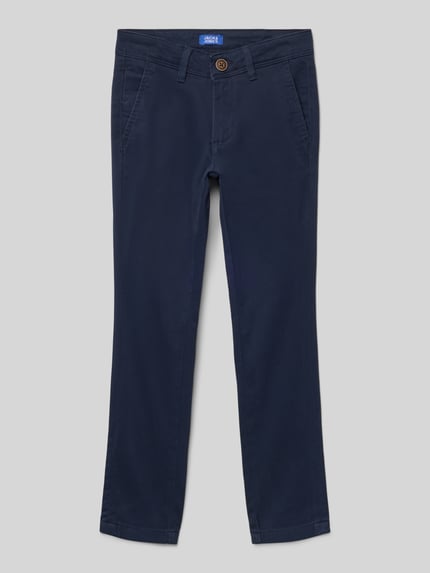 Produktfoto, Hose mit Eingrifftaschen Modell 'MARCO' von Jack & Jones in Dunkelblau, Baumwoll-Elasthan-Mix, Regular-Fit, sichtbare Struktur