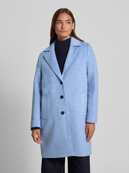 Tom Tailor Regular Fit Mantel mit Woll-Anteil Hellblau 4