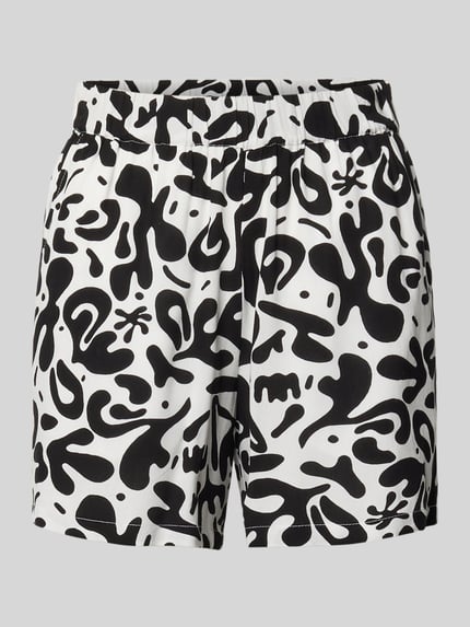 PIECES Regular Fit Shorts aus reiner Viskose Modell 'BARRI' Black 2