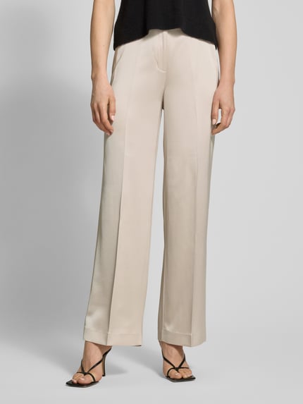 COMMA Straight Leg Stoffhose mit elastischem Bund Beige 4