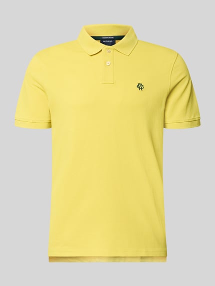 Produktfoto, Regular Fit Poloshirt mit Label-Stitching von MCNEAL z bawełny, krój regular fit, listwa guzikowa, długość tyłu 70 cm w rozmiarze M