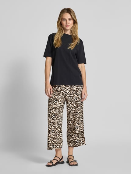 b.young Linnen broek met elastische band, model 'FALAKKA' Zwart - 1