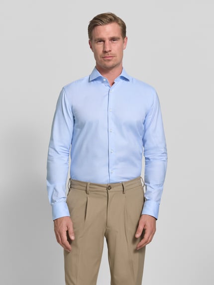 BOSS Slim Fit Businesshemd aus mit extralangem Ärmel Modell 'H-HANK-SP-C1' Bleu 4