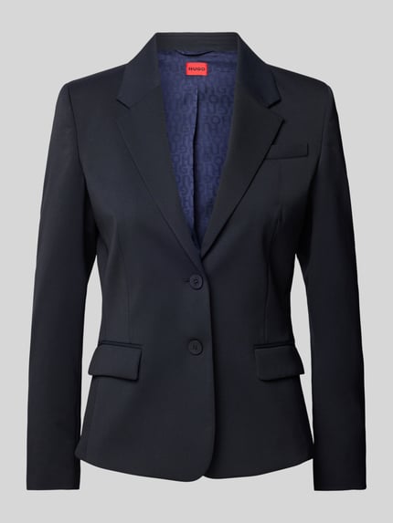 HUGO Slim fit blazer met wol model 'AREDANA' Marineblauw - 2