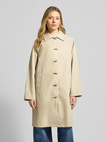 ICHI Mantel mit Umlegekragen und Eingrifftaschen Modell 'GEZAV' Beige 4
