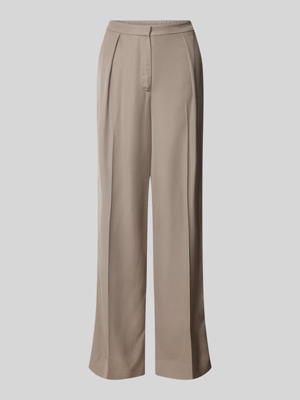 Calvin Klein Womenswear Anzughose aus Viskose-Mix mit Leinen-Anteil Sand 2