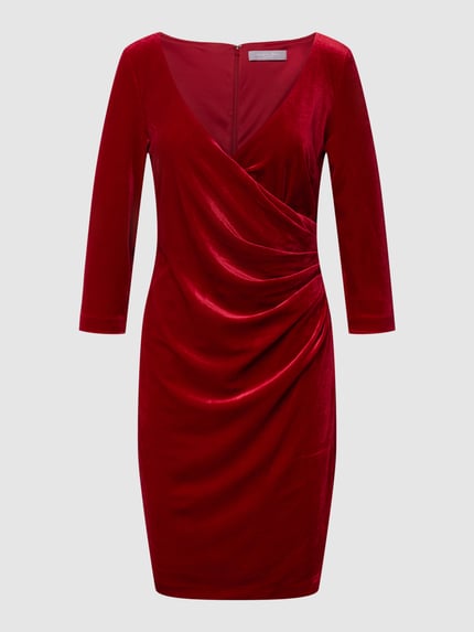 Christian Berg Cocktail Cocktailkleid aus Samt Hellrot 2