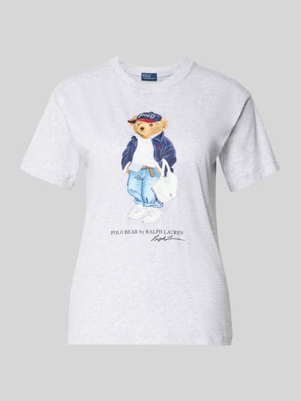 Polo Ralph Lauren Regular Fit T-Shirt mit Polo Bear Print Hellgrau Melange 2
