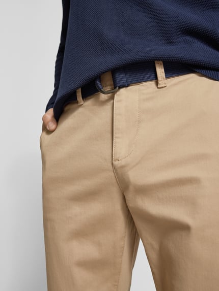 MCNEAL Slim Fit Stoffhose mit französischen Eingrifftaschen Beige 3