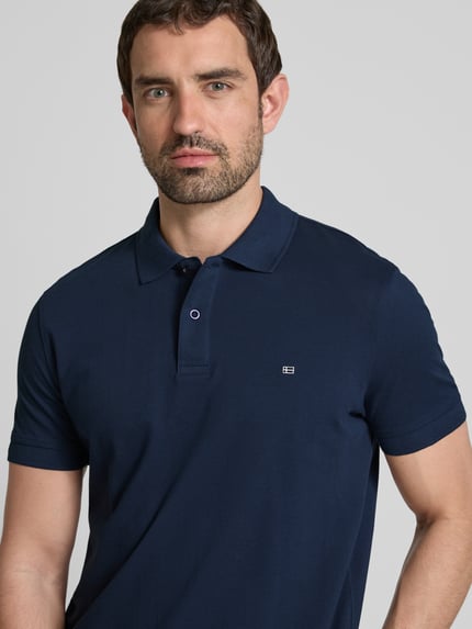 Christian Berg Men Koszulka polo z wyhaftowanym logo Ciemnoniebieski 3