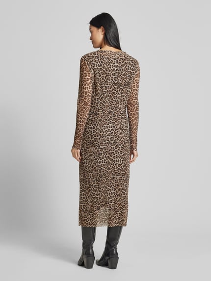 Rich & Royal Midi-jurk met boothals Beige - 5