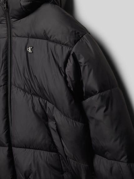 Calvin Klein Jeans Kurtka pikowana z naszywką z logo Czarny 2