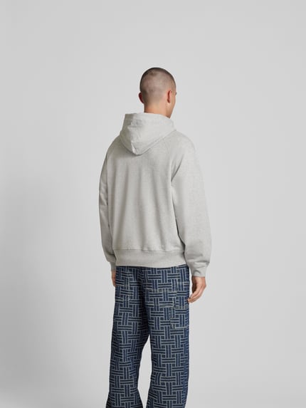 Closed Bluza z kapturem z kieszenią kangurka Jasnoszary melanż 5