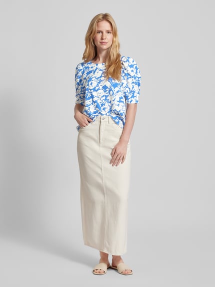 VERO MODA Bluse mit floralem Muster Modell 'FREJ' Hellblau 1