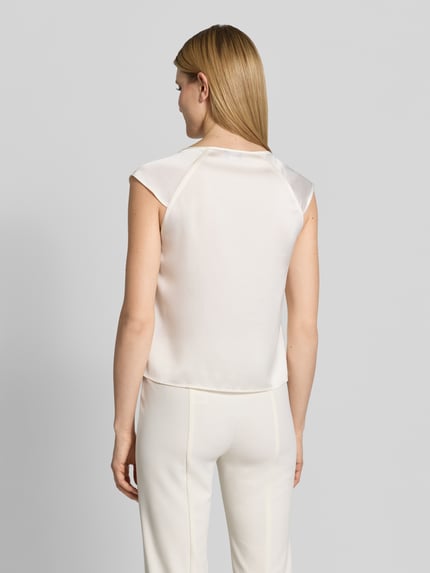 Vera Mont T-shirt van satijn met ronde hals Offwhite - 5