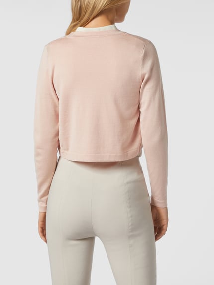 Kaffe Strickbolero in Ripp-Optik Modell 'ASTRID' Rosa 5