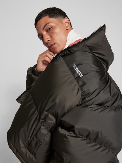 VETEMENTS Gewatteerd jack met tweewegritssluiting Zwart - 3