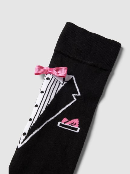 Happy Socks Sokken met motiefprint, model 'Marry Me' Zwart - 2