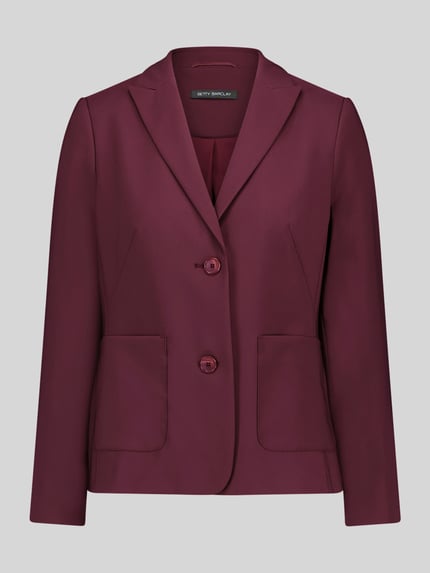 Betty Barclay Regular Fit Kurzblazer mit aufgesetzten Taschen Bordeaux 2