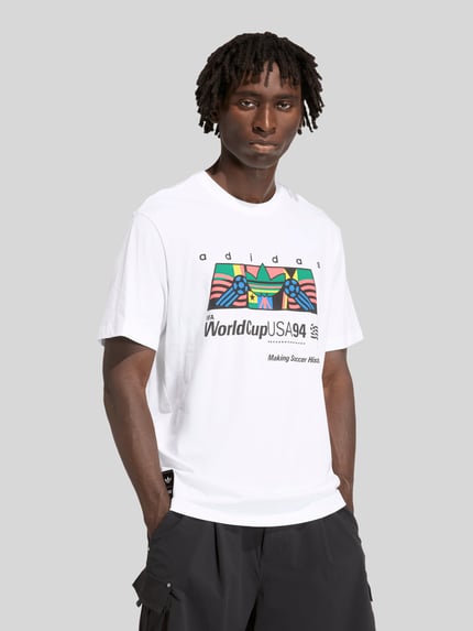 adidas Originals Regular Fit T-Shirt aus reiner Baumwolle Weiss 4