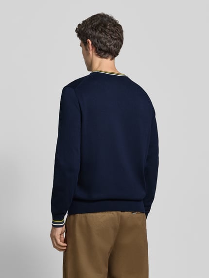 Lacoste Regular fit pullover van pure wol Marineblauw - 5