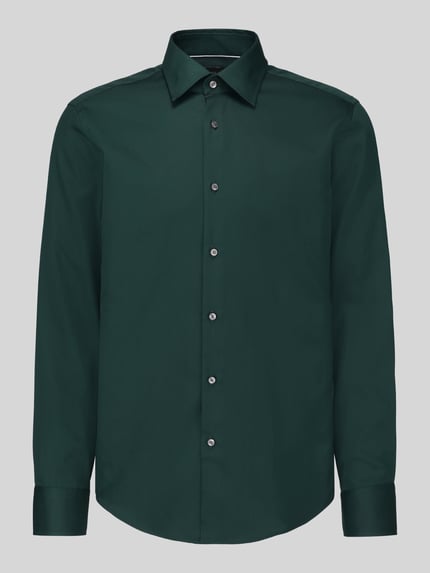 BOSS Regular Fit Businesshemd mit Label-Detail Gruen 2