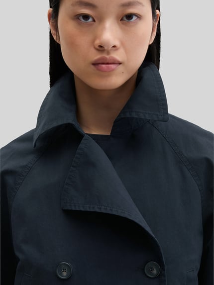 Marc O'Polo Relaxed Fit Trenchjacke aus Baumwolle Marine 3