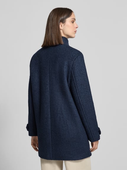 ICHI Jacke aus Lanawolle mit Stehkragen Modell 'STIPA' Marine 5