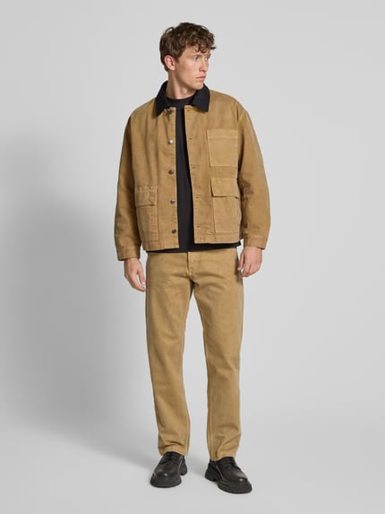 BOSS Orange Regular Fit Jeansjacke aus reiner Baumwolle Modell 'DETROIT' Beige 1