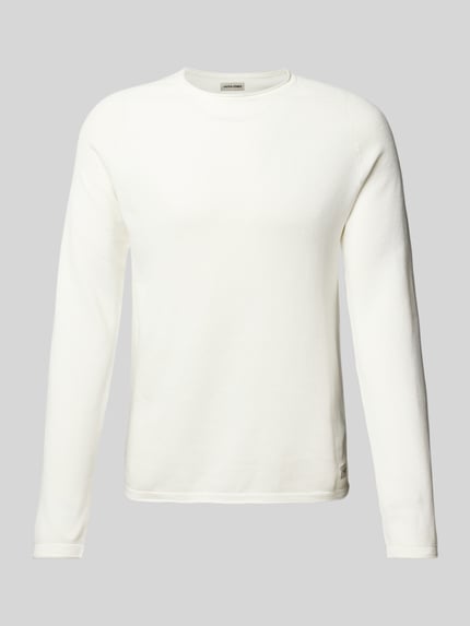 JACK & JONES Gebreide pullover met labelpatch, model 'HILL' Wit - 2