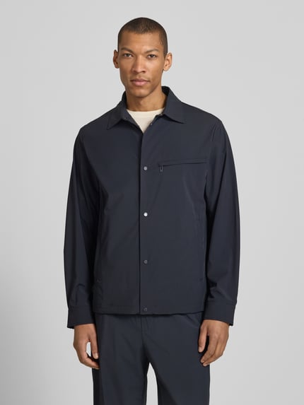 Armani Exchange Blouson met kentkraag en borstzak Donkerblauw - 4