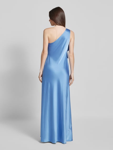 Lauren Ralph Lauren Avondjurk met one shoulder-band, model 'ELZIRA' Lichtblauw - 5