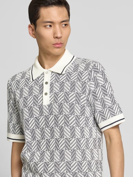JACK & JONES Premium Regular Fit Poloshirt mit Label-Detail Modell 'CODY' Weiss 3