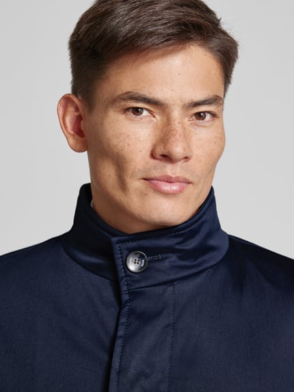 BOSS Functioneel jack met opstaande kraag, model 'Jared' Marineblauw - 3