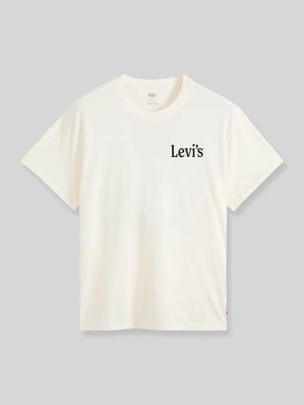 Levi's® Relaxed Fit T-Shirt aus reiner Baumwolle Offwhite 2