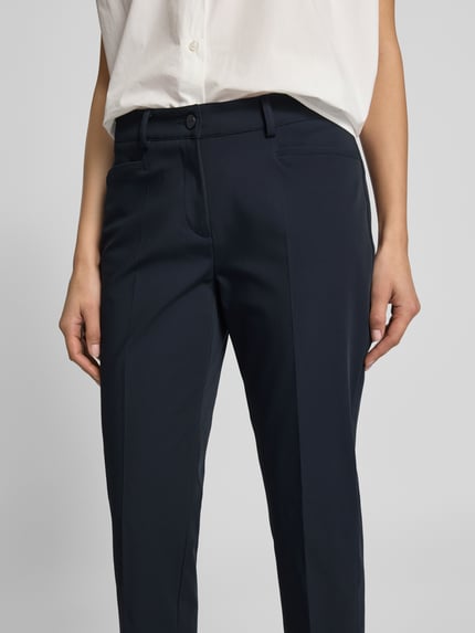 CAMBIO Slim Fit Stoffhose mit Bügelfalten Modell 'KATHREEN' Marine 3