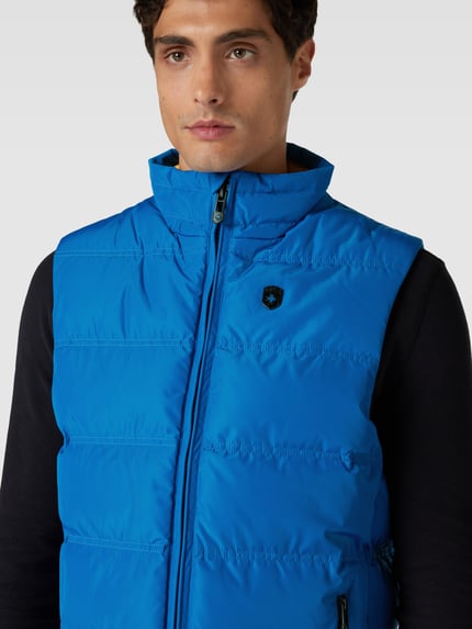 Wellensteyn Regular fit bodywarmer met labelapplicatie, model 'SNOWDOME' Aquablauw - 3