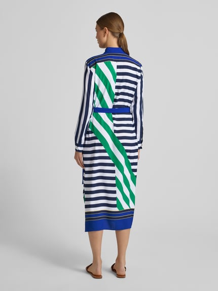 Lauren Ralph Lauren Getailleerde blousejurk met overhemdkraag model 'FAYELLA' Flessengroen - 5