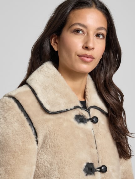 GUIDO MARIA KRETSCHMER WOMAN Jacke aus Kunstfell Modell 'Fina' Beige 3