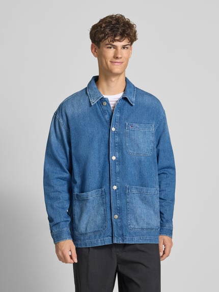 Tommy Jeans Kurtka jeansowa o kroju relaxed fit z lekkiego denimu Jeansowy niebieski 4